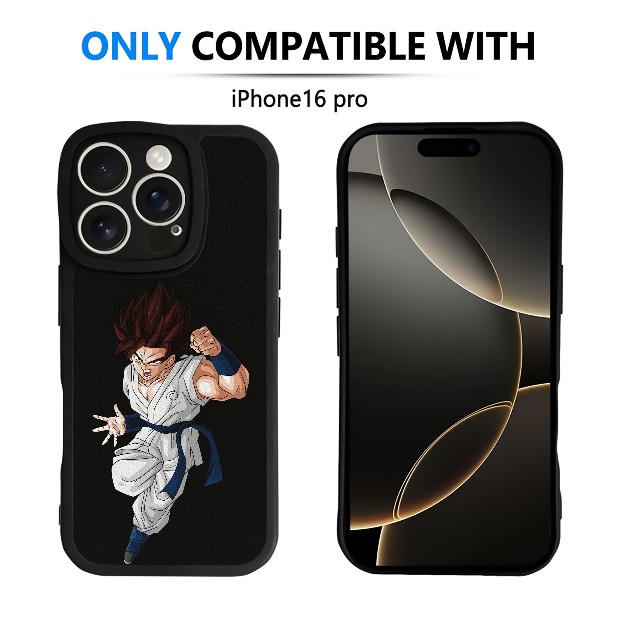 （画像用） ドラゴンボール 孫 悟飯（そんごはん）DRAGON BALL Son Gohan 【iPhone 16シリーズ対応】シリコンスマホケース（レザー調） 材質：シリコン